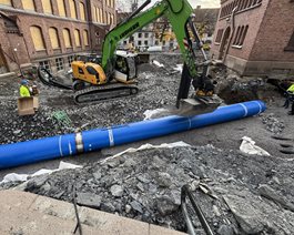 Ventilasjon i grunn (UVS) til Lilleborg skole