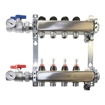 Stainless-steel manifold assembly, 1" with flow meter