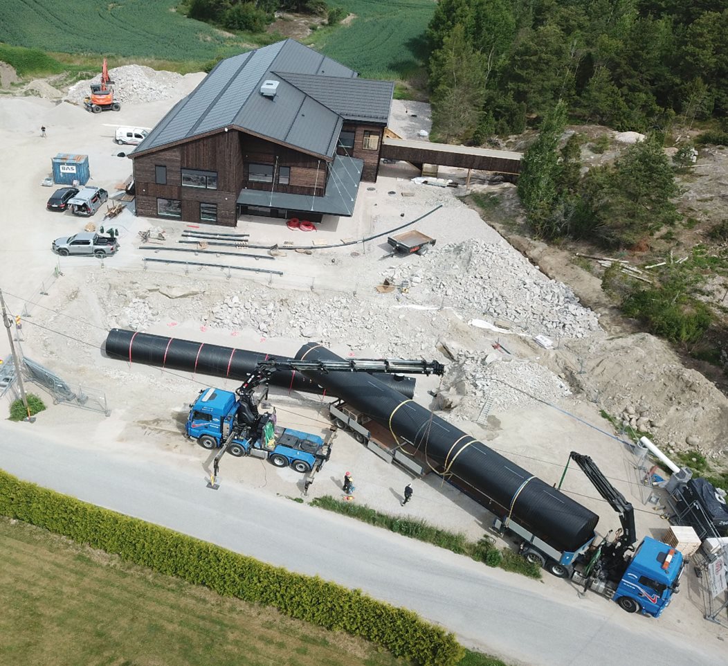 22,5 meter lange brannvannstanker i Kollen barnehage