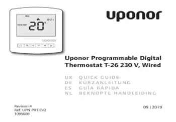 Uponor Base programmeerbare digitale thermostaat T 26