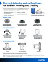 Thermal actuator instruction sheet