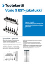 Vario S -jakotukki, tuotekortti