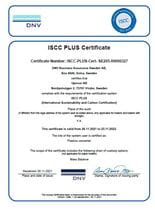 ISCC Plus Certificate for PEX blue mass balance