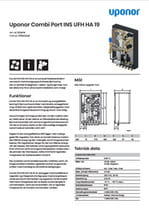 Datablad Uponor Combi Port INS UFH HA 19