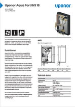 Datablad Uponor Aqua Port INS19