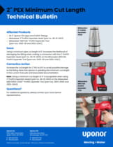 2" PEX Minimum Cut Length - Technical Bulletin CAN