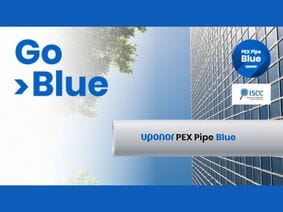 Sustainable construction with Uponor PEX Pipe Blue