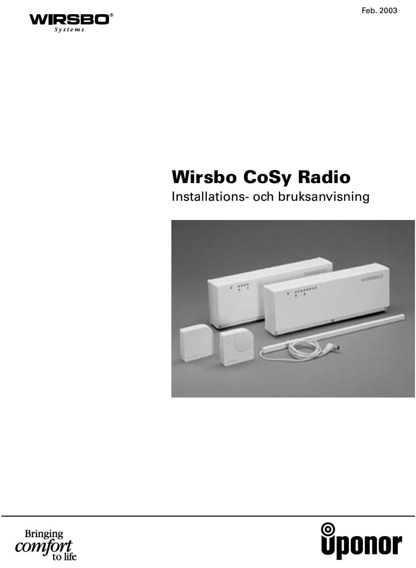 Wirsbo Cosy Radio - Installationsmanual