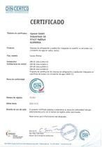 CI Certificado DIN CERTCO Sistema Minitec Uponor PT