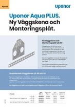 Uponor Väggskena och Monteringsplåt