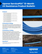 ServicePEX™ 12-month UV Resistance Product Bulletin