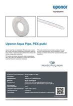 Tuotekortti Uponor Aqua Pipe, PEX-putki