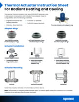 Thermal actuator instruction sheet