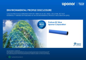 Uponor miljøinformasjon for Profuse Blue